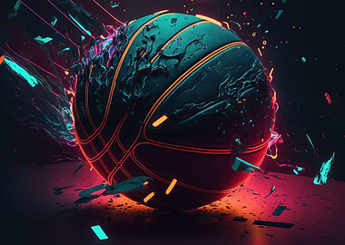 Basketball colorful