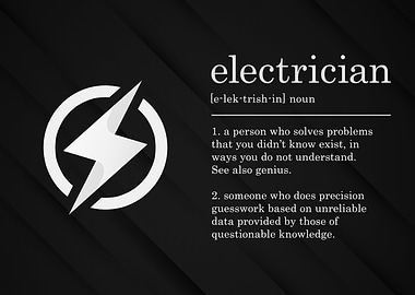 Funny Electrician Sign