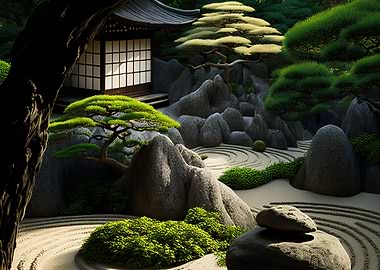Japanese zen garden