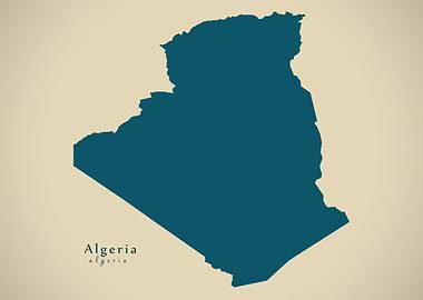 Algeria DZ modern map
