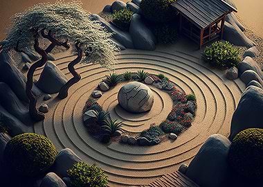 Japanese zen garden