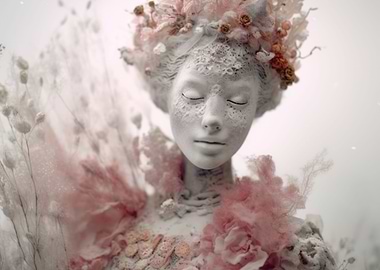 Porcelain lace and flowers