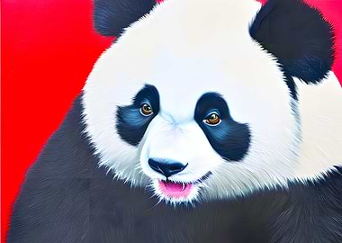 Animal Panda whith red
