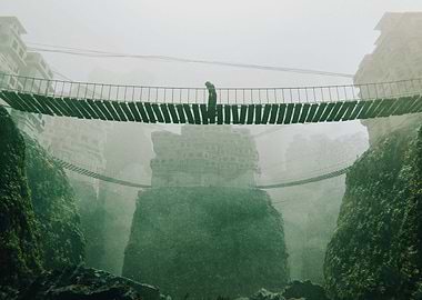 Village Cliff Scene 3 3D