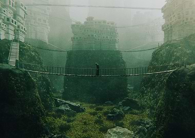 Village Cliff Scene 1 3D