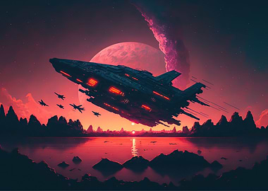 Spaceship Sunset