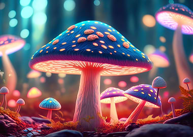 glowing blue mushroom