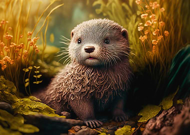 Tiny furry otter