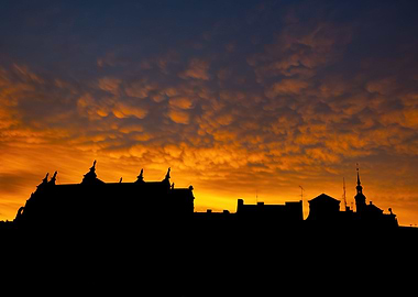 Gdansk Sunset Silhouette