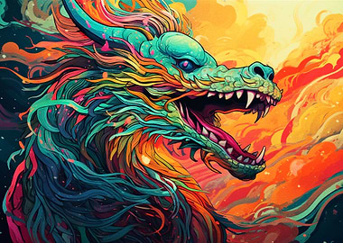 Abstract Animals Dragon