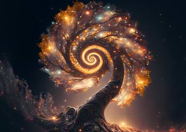 Magical glowing tree