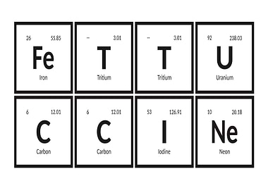 Fettuccine Periodic Table