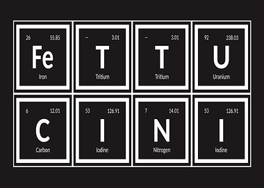 Fettucini Periodic Table