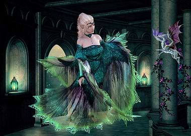 Elven Fairy and Dragon