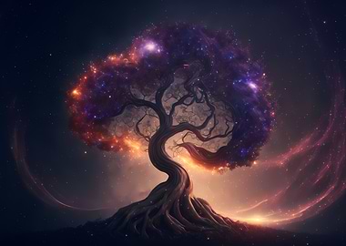 Magical glowing tree