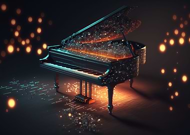 piano colorful