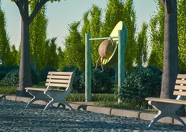 Avocado doing push ups