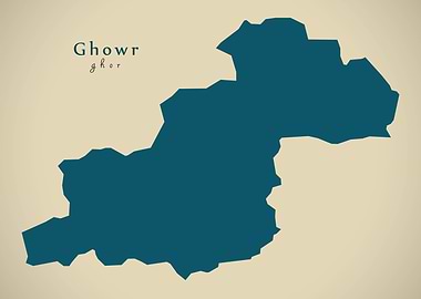 Ghowr province map