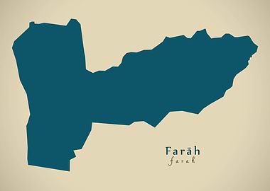 Farah province map