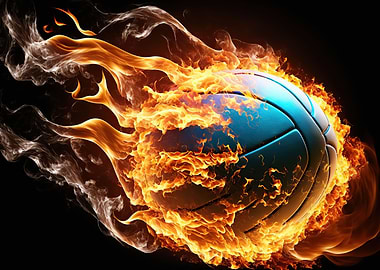 Watercolor Volleyball