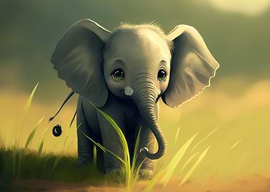 cute baby elephant