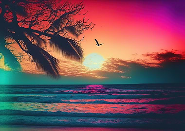 Beach Sunset Landscape