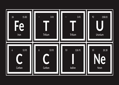 Fettuccine Periodic Table