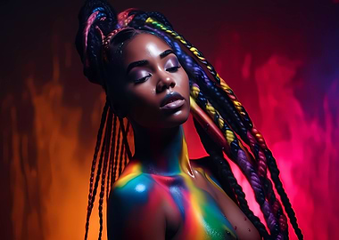 Colorful African princess