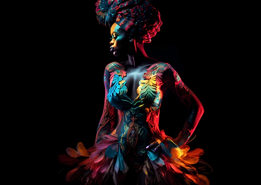 Colorful African princess