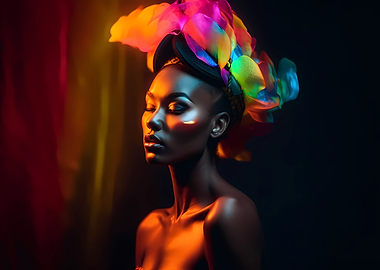 Colorful African princess