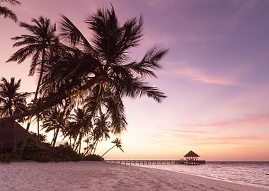 Maldives Beach Sunset