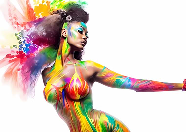 Colorful African princess