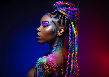 Colorful African princess