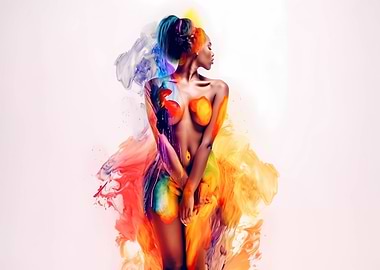 Colorful African princess