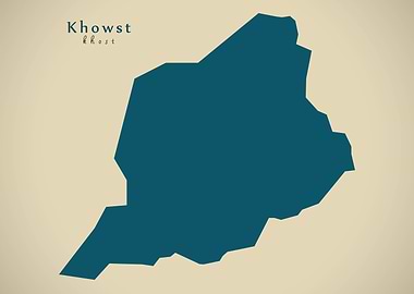 Khowst province map