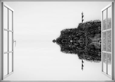 Window view lighthouse