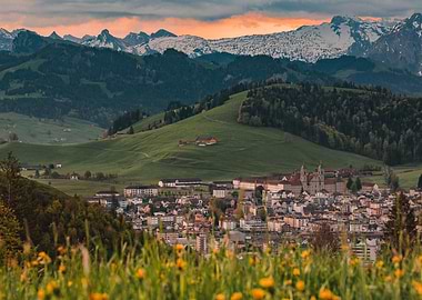 Swiss Village Sunrise