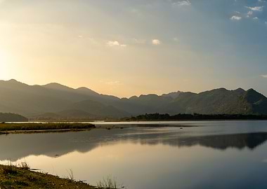 Lake Mountain View Sunset