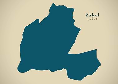 Zabul province map