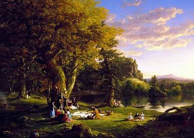 The Picnic by Thomas Cole