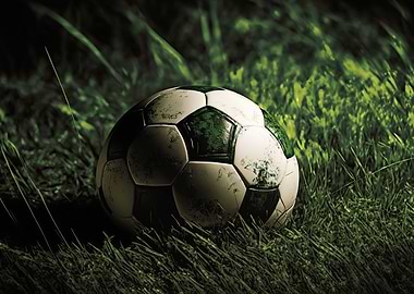 Soccer ball in grass