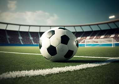 Soccer ball in grass