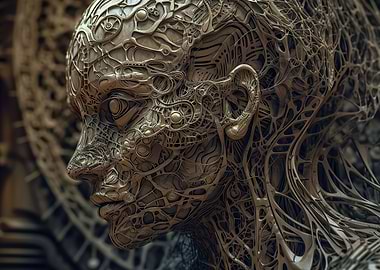 Alien Man Intricate Metal