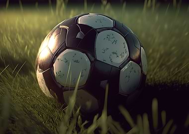 Soccer ball in grass
