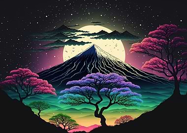 Japan Landscapes Neon