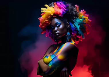 African model bodypainted