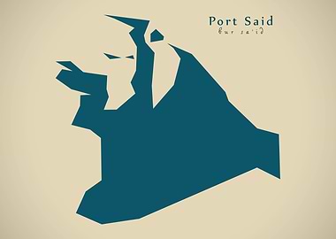 Port Said governorate map