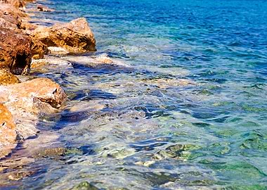 Sea summer rocks close up