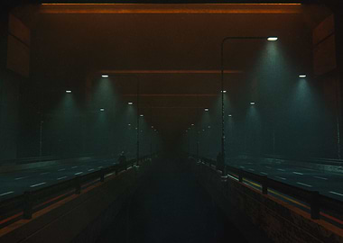 Highway Empty Scene 2 3D