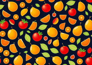 Fruits pattern cute fruits